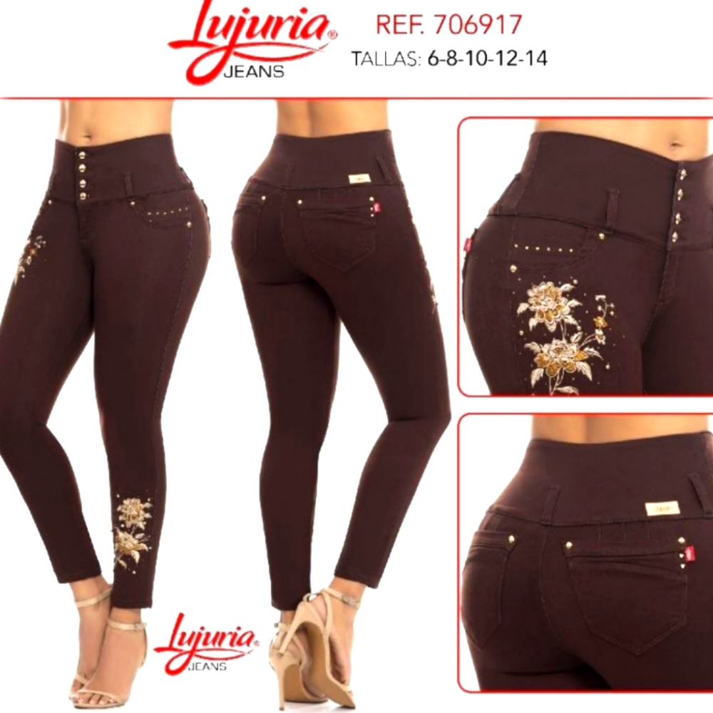 706917  Dark Brown jeans colombianos